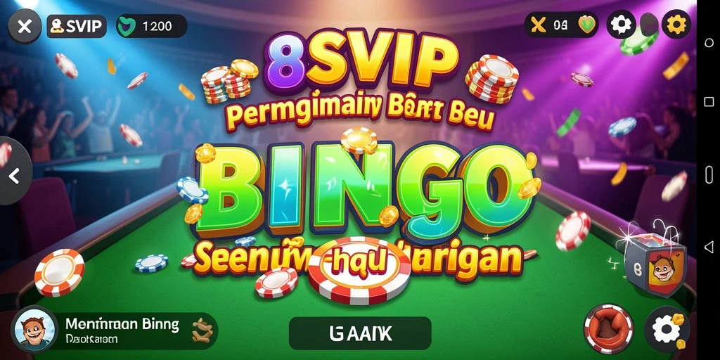 Tampilan menarik dari gameplay Bingo di 8SVIP.