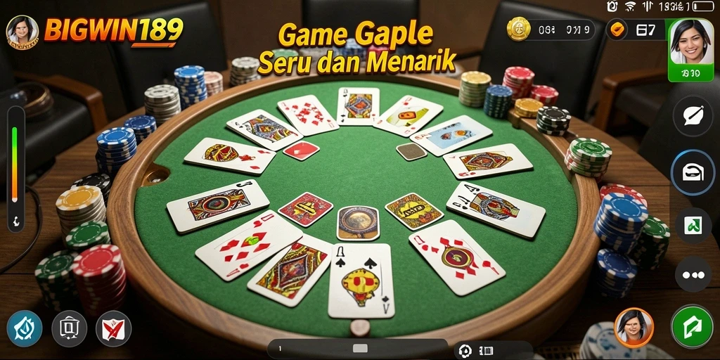 Screenshot gameplay Gaple yang seru dan interaktif di BIGWIN189.