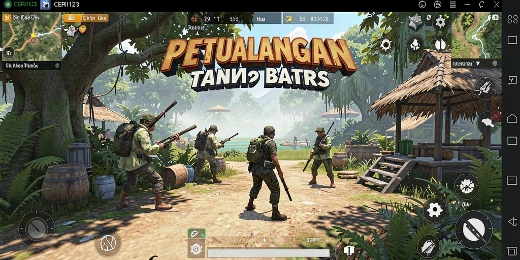 Screenshot menampilkan gameplay penuh aksi dan eksplorasi Open World.