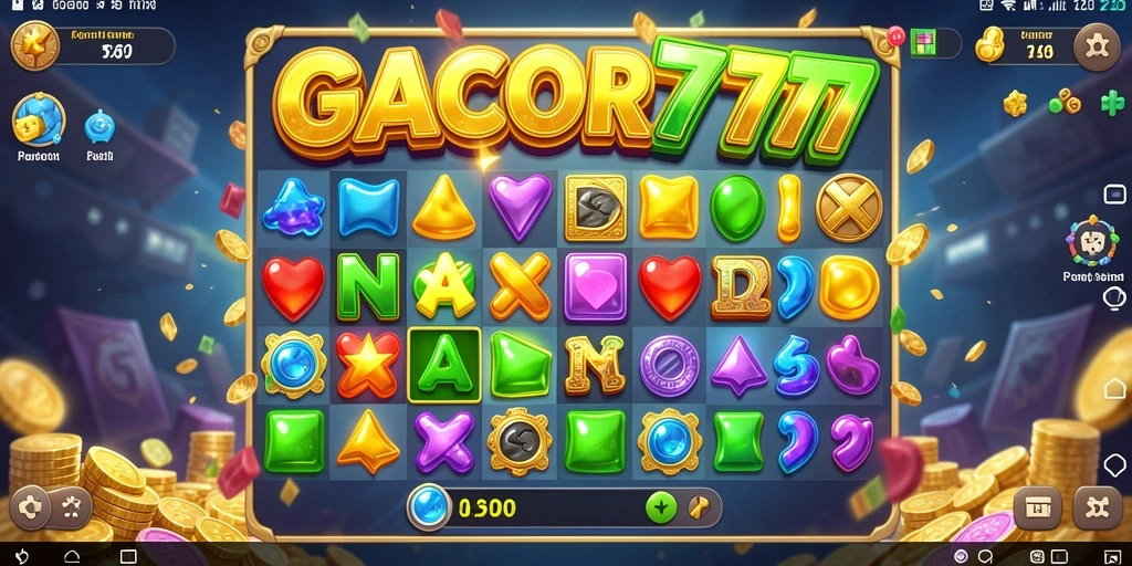 Tampilan gameplay seru GACOR777 dengan kombinasi warna-warni yang menawan.