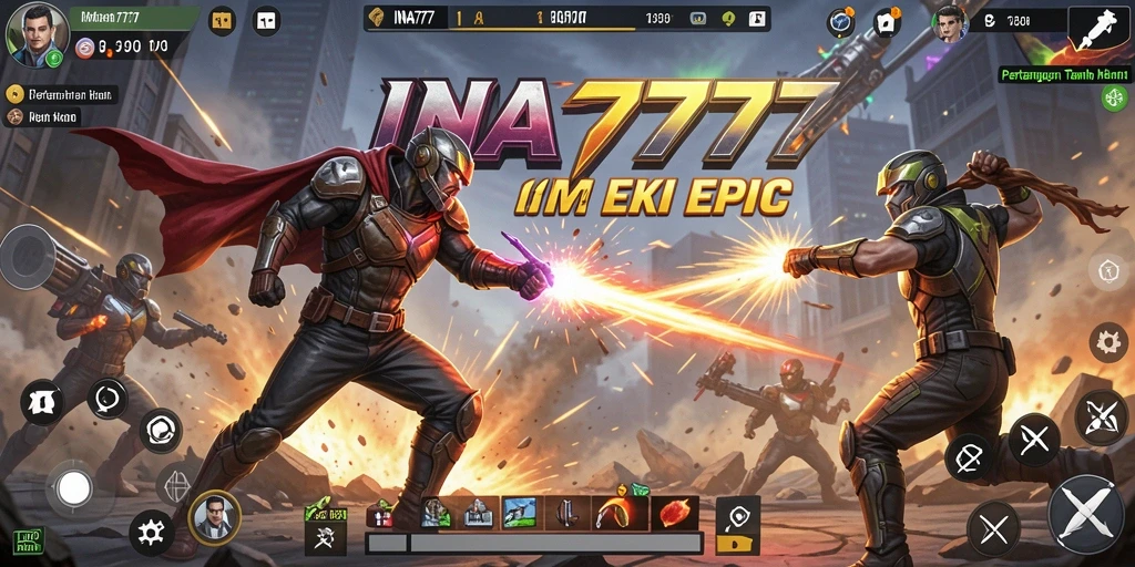Tampilan action intens dalam gameplay INA777 yang memukau.