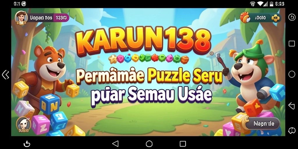 Tangkapan layar dari gameplay KARUN138 menunjukkan keseruan menyelesaikan puzzle.