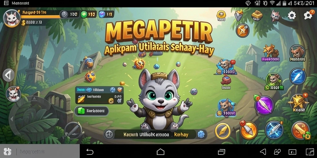 Tampilan utama aplikasi MEGAPETIR dengan fitur utilitas canggih.