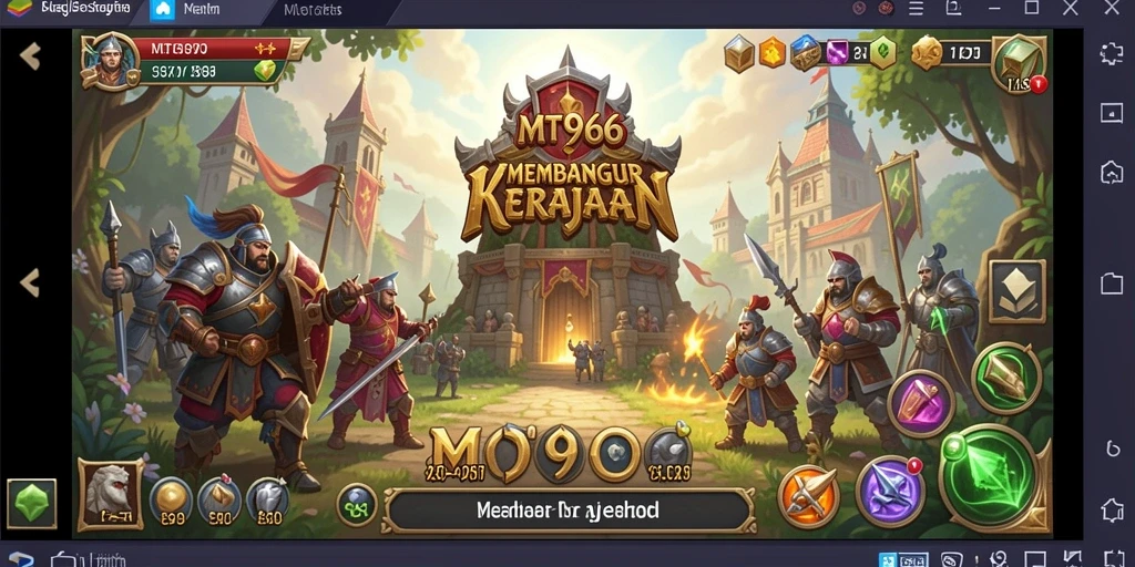 Screenshot gameplay MT966 yang menunjukkan aksi strategis yang intens.