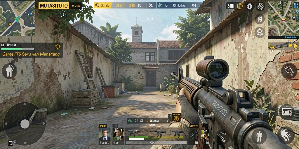 Screenshot gameplay menunjukkan aksi mendebarkan dalam MUTASITOTO.