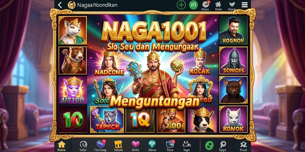 Tampilan menarik dari permainan Slot NAGA1001 dengan berbagai tema.