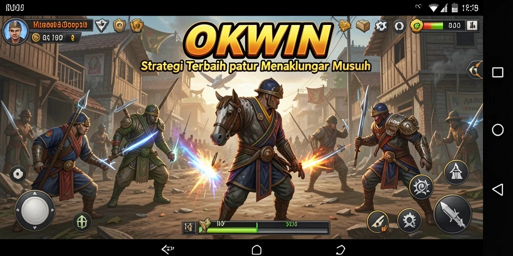 Tangkapan layar dari gameplay intensif di OKWIN.