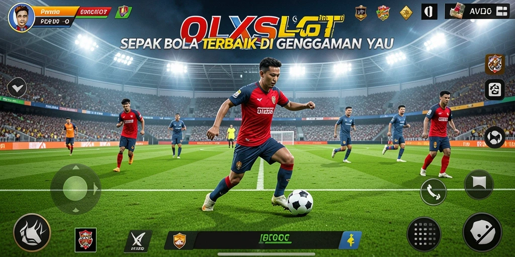 Tangkapan layar OLXSLOT menampilkan aksi seru di lapangan sepak bola.