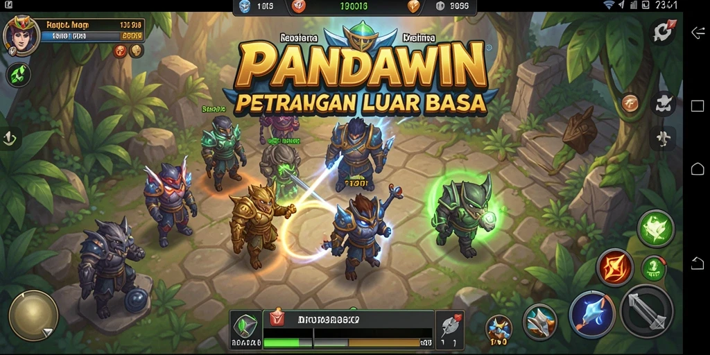Tampilan gameplay menarik dari PANDAWIN yang menunjukkan strategi dan aksi.