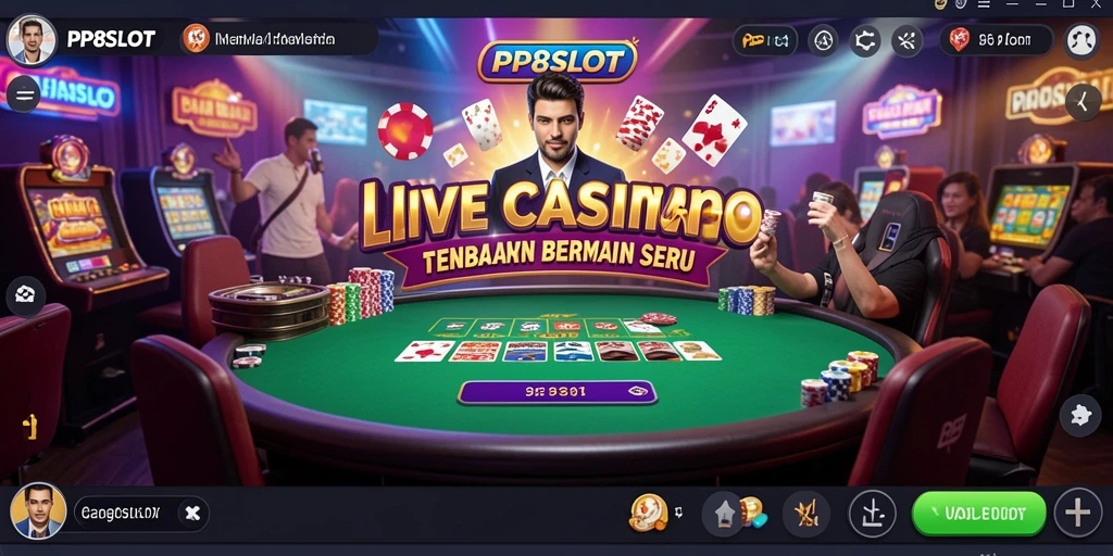 Screenshot gameplay <strong>PP8SLOT</strong> yang menampilkan keseruan permainan Live Casino.