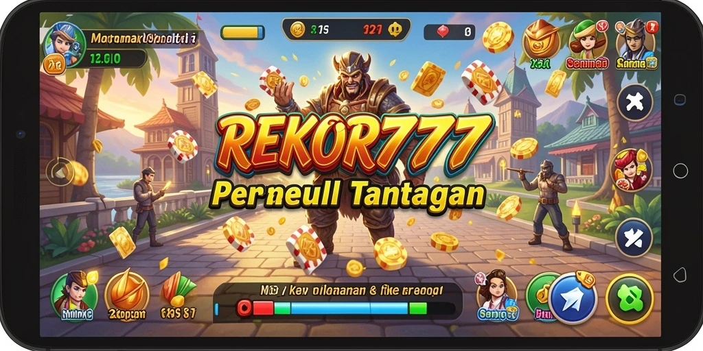 Tampilan seru gameplay REKOR777 saat bermain santai.