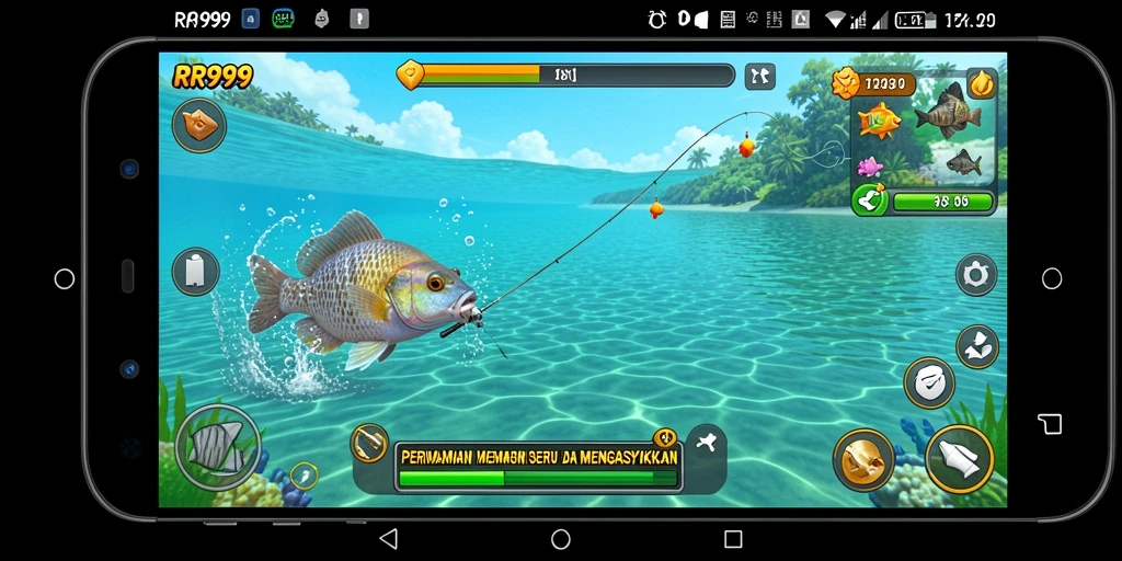 Gameplay RR999 dengan grafis memancing yang menawan dan realistis.