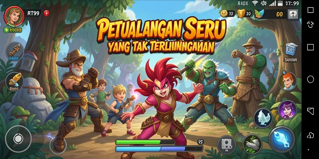 Tampilan gameplay RT99 yang memukau dan penuh petualangan.