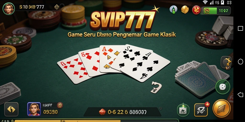 Tampilan gameplay seru dari SVIP777 menunjukkan keseruan bermain Domino.