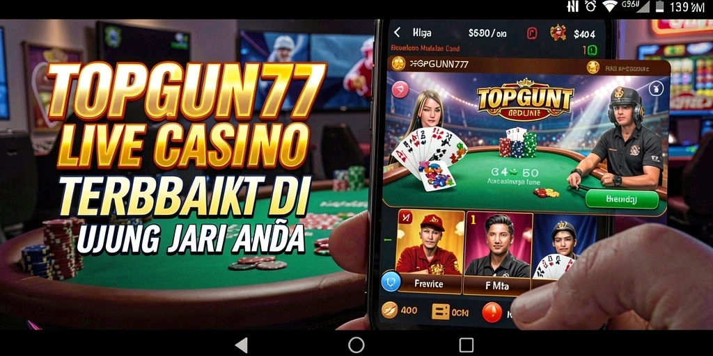 Tampilan gameplay langsung di <strong>TOPGUN77</strong>, menampilkan dealer profesional dan interaksi real-time.